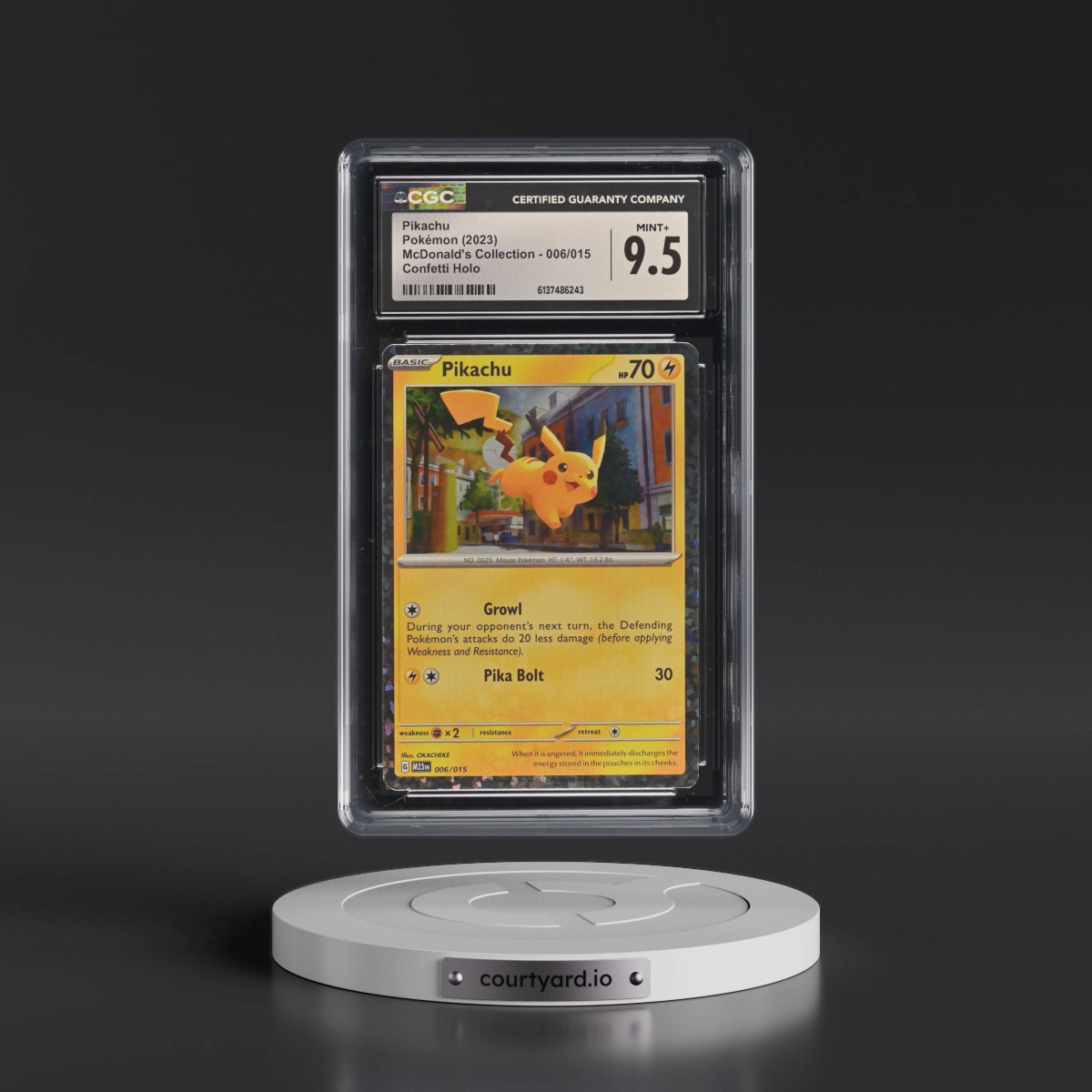 2023 McDonald's Collection - M23 EN #006/015 Pikachu - Confetti Holo (CGC 9.5 MINT+)