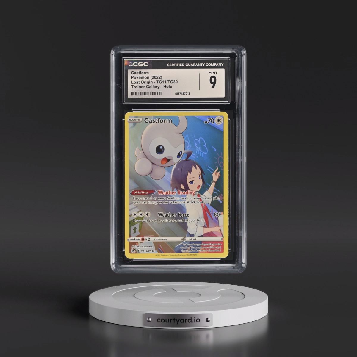 2022 Lost Origin #TG11/TG30 Castform - Trainer Gallery Holo (CGC 9 MINT)