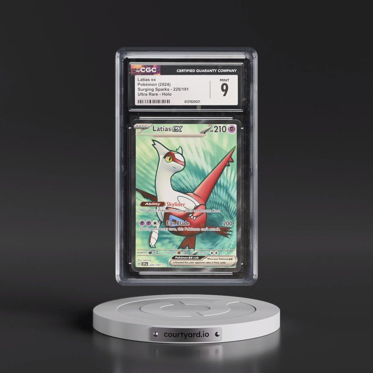 2024 Surging Sparks - SSP EN #220/191 Latias ex - Ultra Rare Holo (CGC 9 MINT)