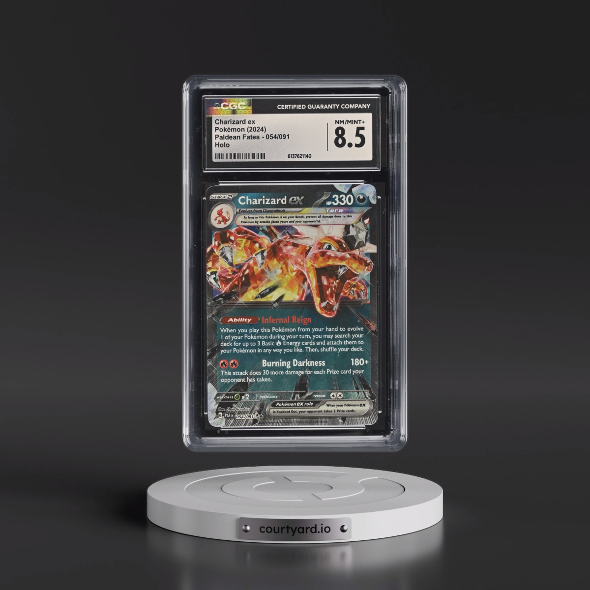 2024 Paldean Fates - PAF EN #054/091 Charizard ex - Holo (CGC 8.5 NM-MT+)
