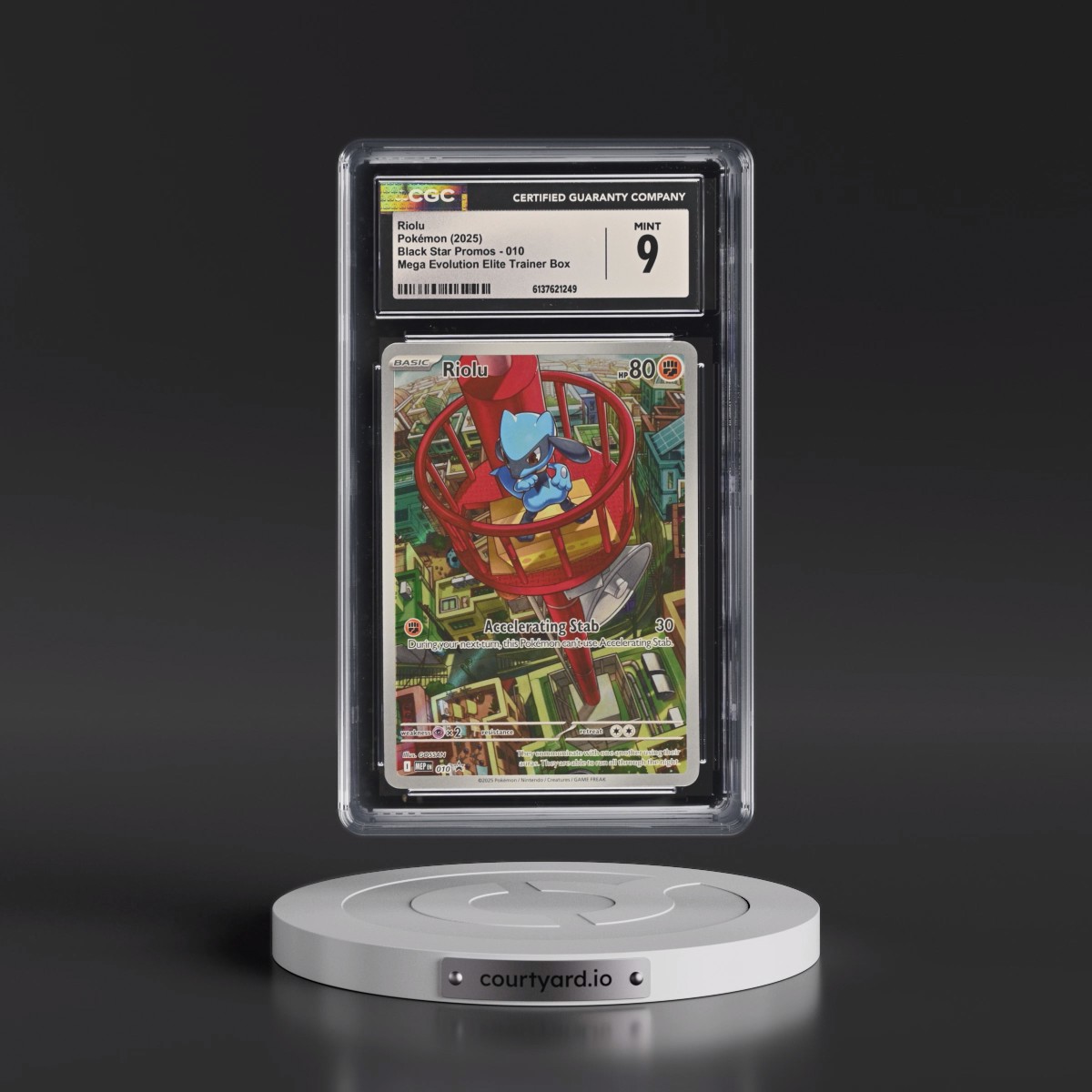 2025 Black Star Promos - Mega Evolution MEP EN #010 Riolu - Mega Evolution Elite Trainer Box (Holo) (CGC 9 MINT)