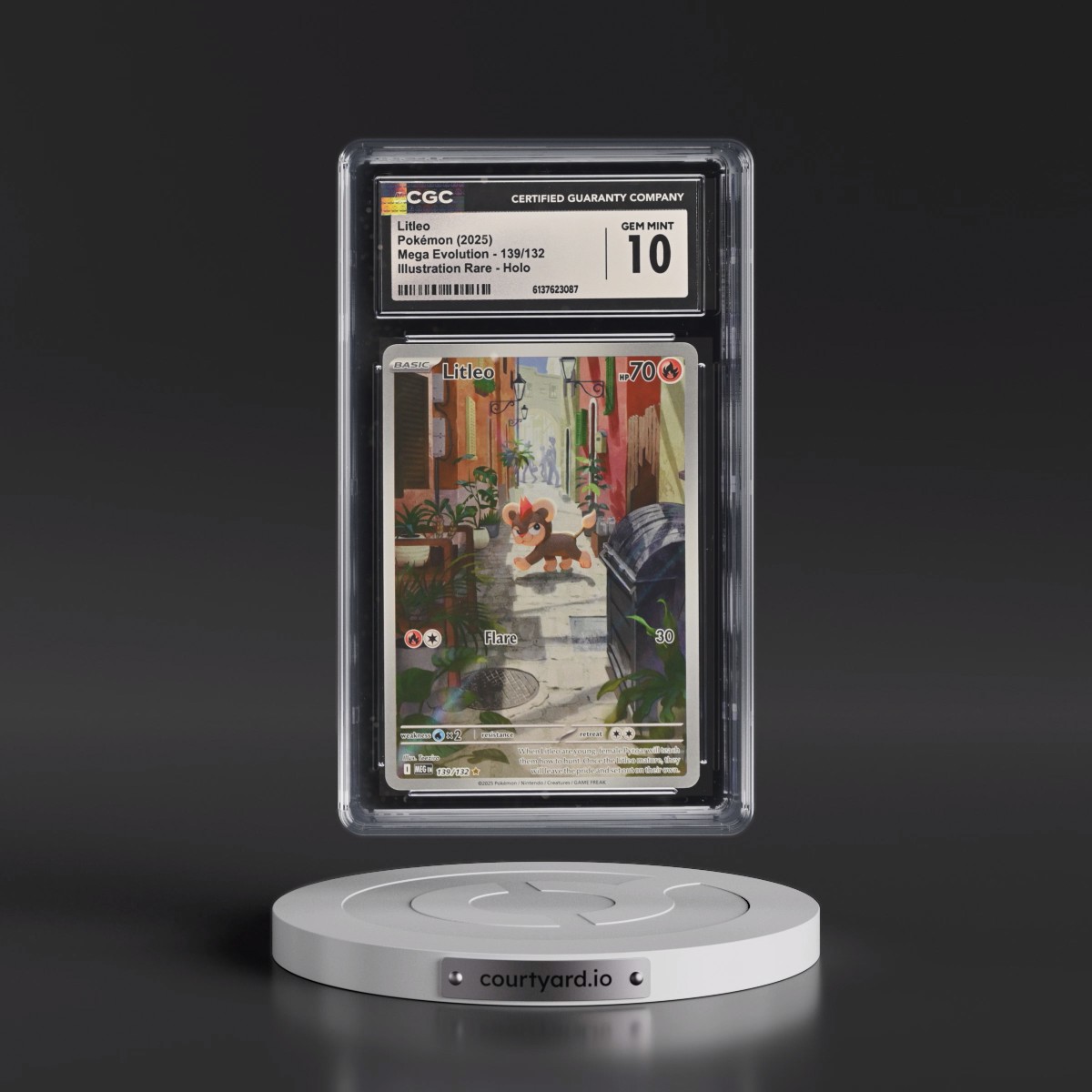 2025 Mega Evolution - MEG EN #139/132 Litleo - Illustration Rare Holo (CGC 10 GEM MINT)