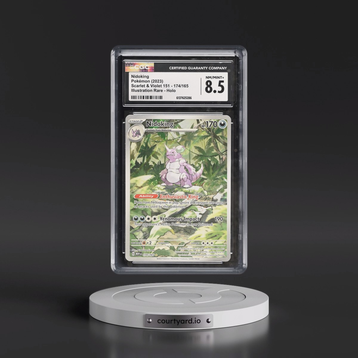 2023 Scarlet & Violet 151 - MEW EN #174/165 Nidoking - Illustration Rare Holo (CGC 8.5 NM-MT+)