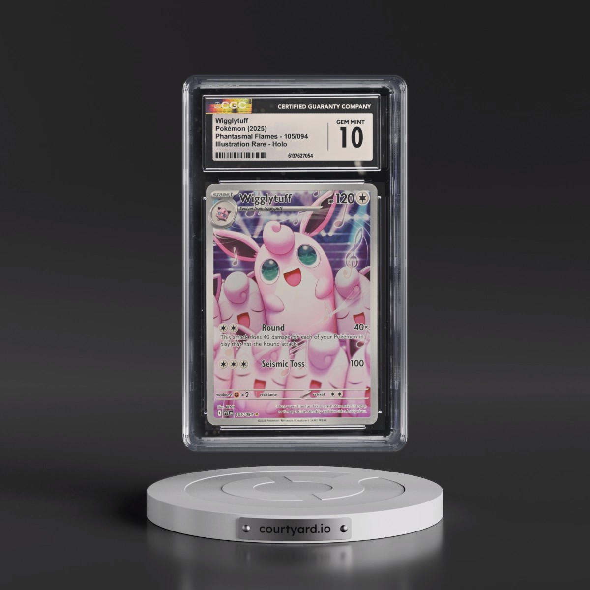 2025 Phantasmal Flames - PFL EN #105/094 Wigglytuff - Illustration Rare Holo (CGC 10 GEM MINT)