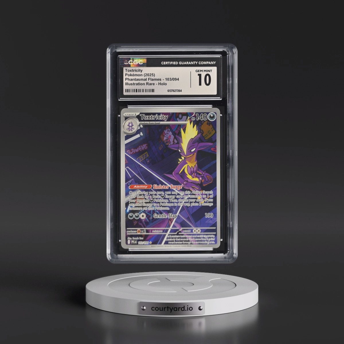 2025 Phantasmal Flames - PFL EN #103/094 Toxtricity - Illustration Rare Holo (CGC 10 GEM MINT)