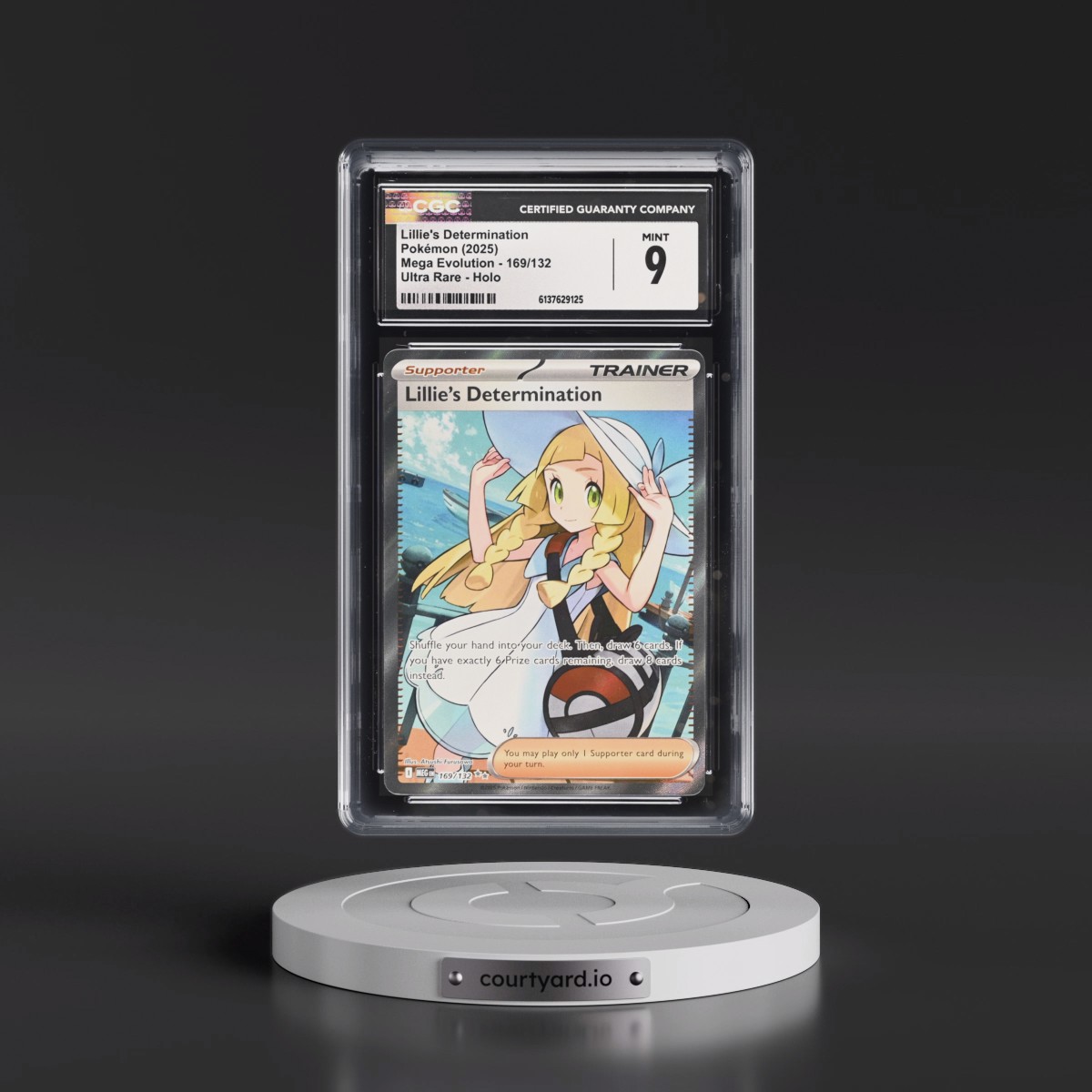 2025 Mega Evolution - MEG EN #169/132 Lillie's Determination - Ultra Rare Holo (CGC 9 MINT)