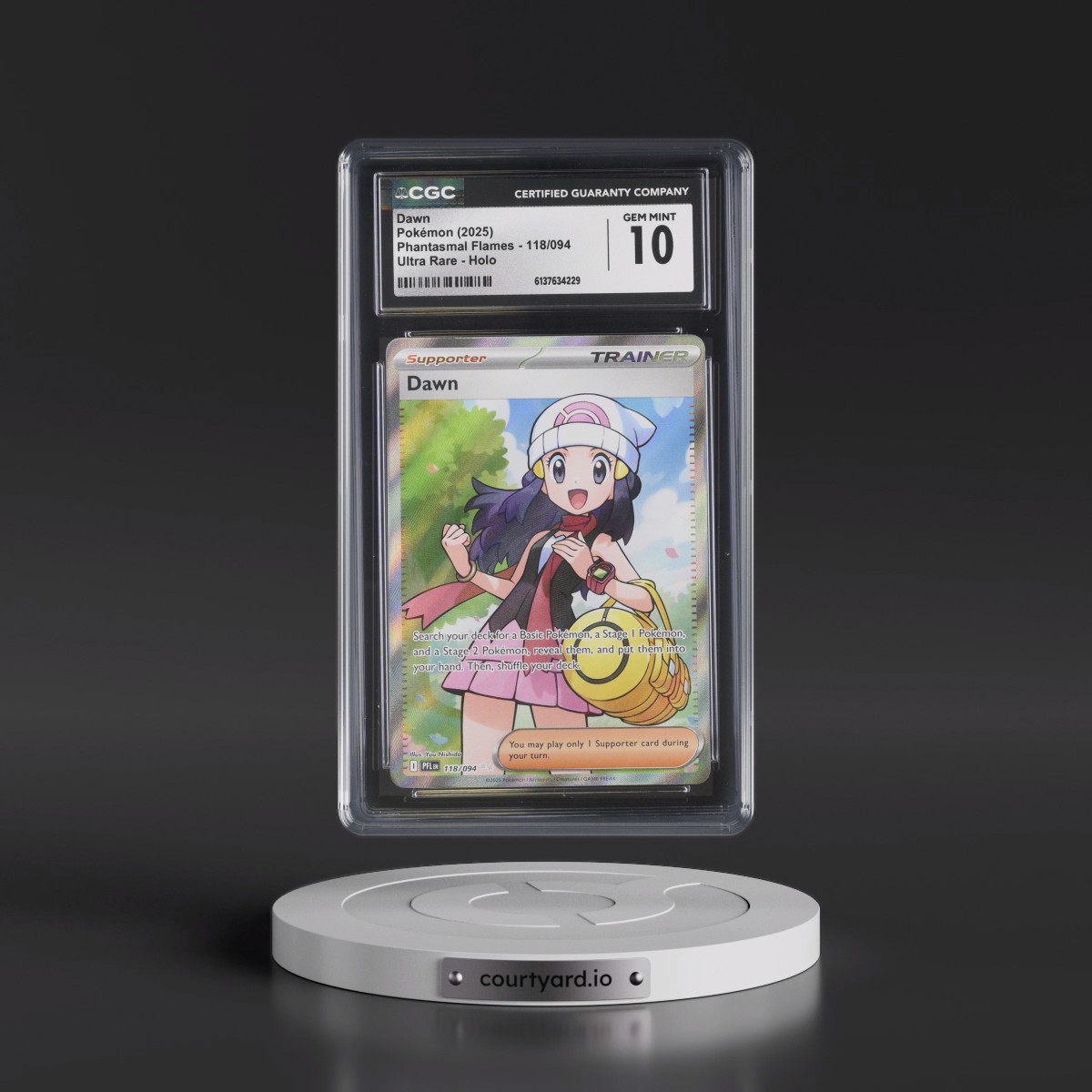 2025 Phantasmal Flames - PFL EN #118/094 Dawn - Ultra Rare Holo (CGC 10 GEM MINT)