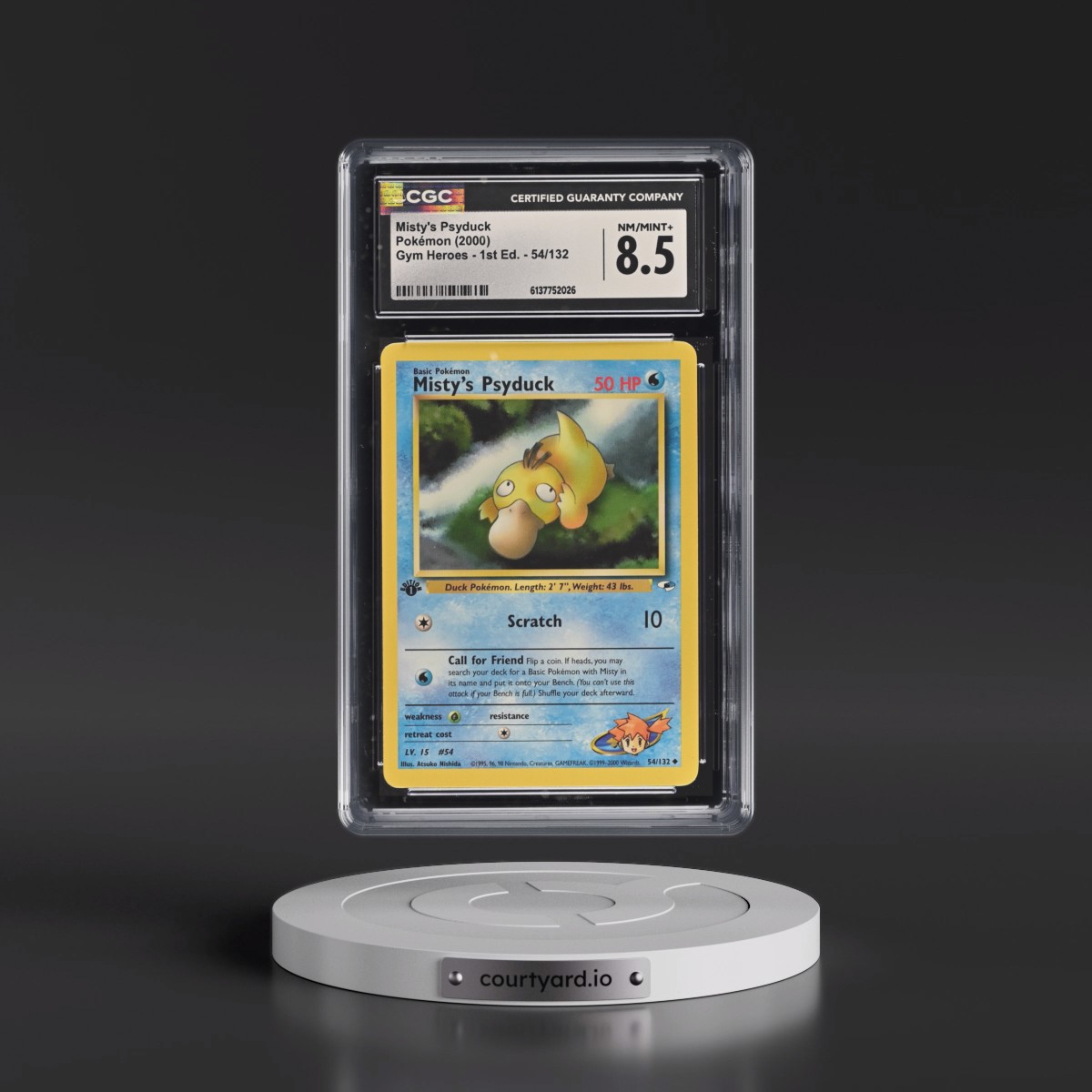 2000 Gym Heroes #54/132 Misty's Psyduck - 1st Edition 1st Edition (CGC 8.5 NM-MT+)