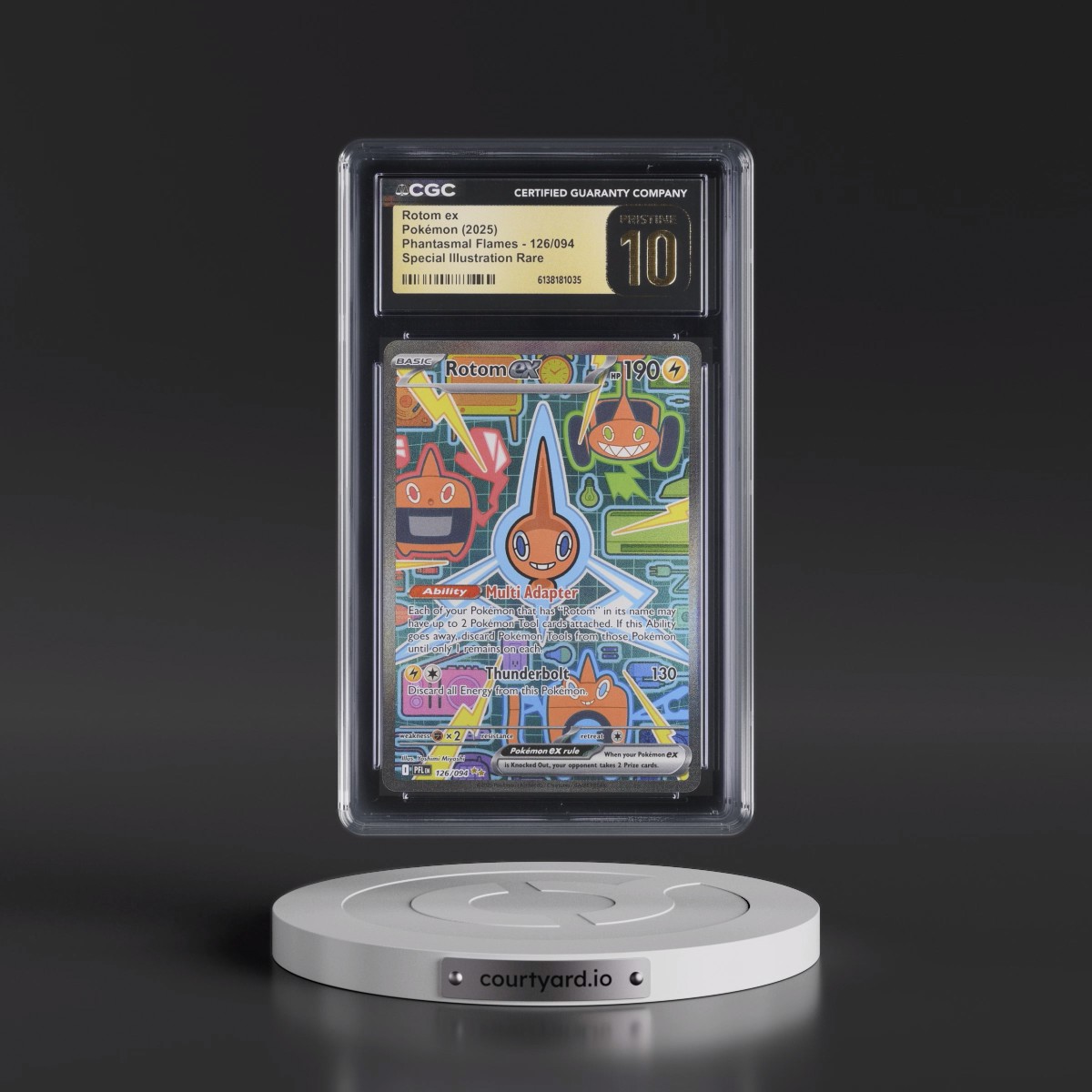 2025 Phantasmal Flames - PFL EN #126/094 Rotom ex - Special Illustration Rare (Holo) (CGC 10 PRISTINE)