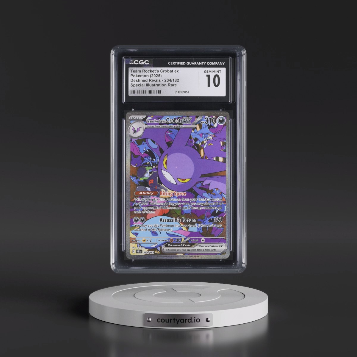 2025 Destined Rivals - DRI EN #234/182 Team Rocket's Crobat ex - Special Illustration Rare (Holo) (CGC 10 GEM MINT)