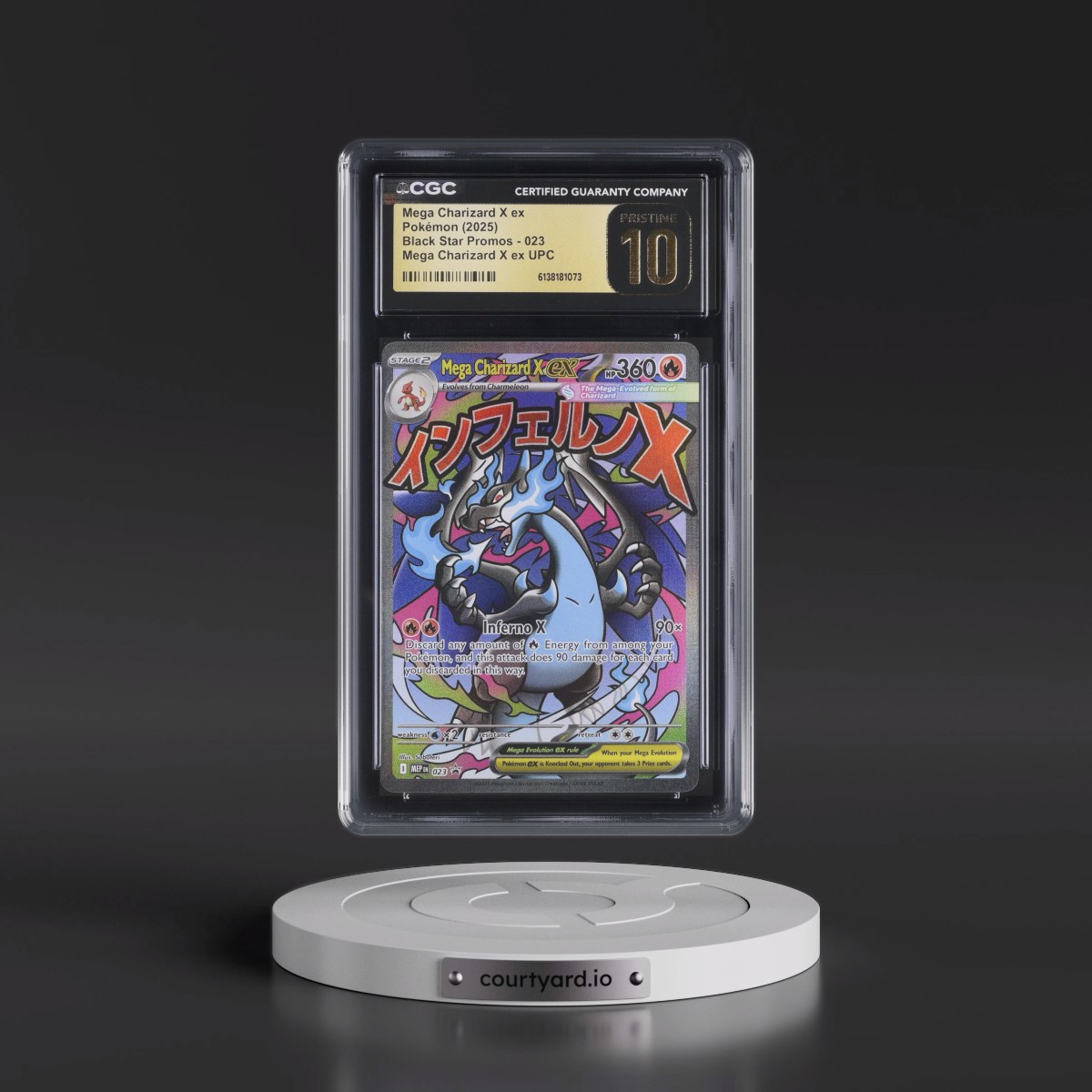 2025 Black Star Promos - Mega Evolution MEP EN #023 Mega Charizard X ex - Mega Charizard X ex Ultra Premium Collection (Holo) (CGC 10 PRISTINE)
