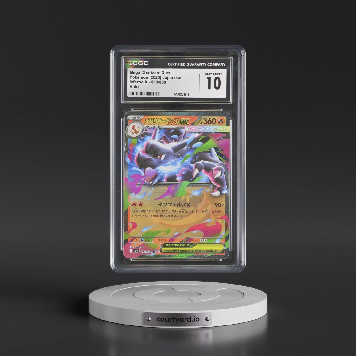 2025 Inferno X - M2 #013/080 Mega Charizard X ex - Holo (CGC 10 GEM MINT)