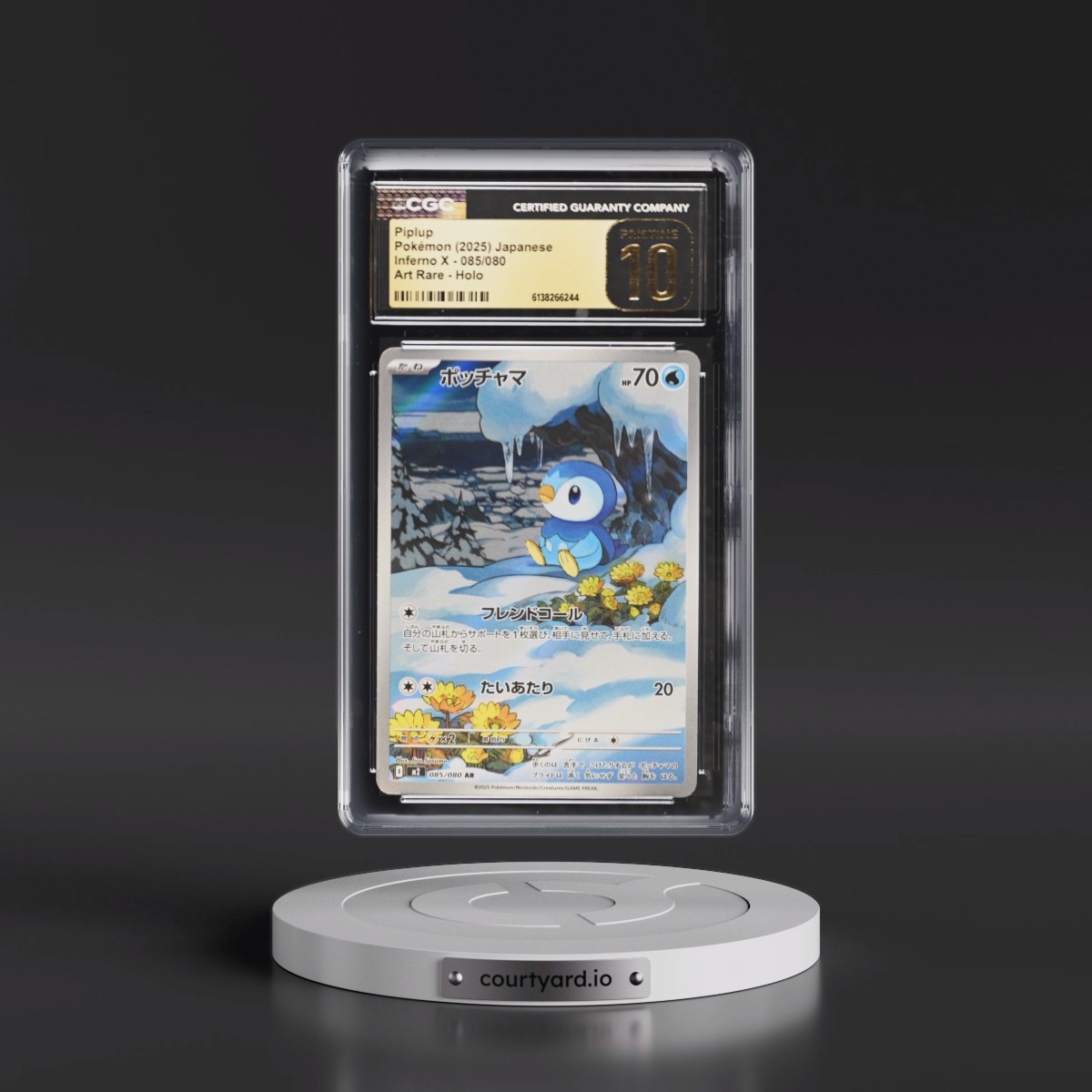 2025 Inferno X - M2 #085/080 Piplup - Art Rare Holo (CGC 10 PRISTINE)