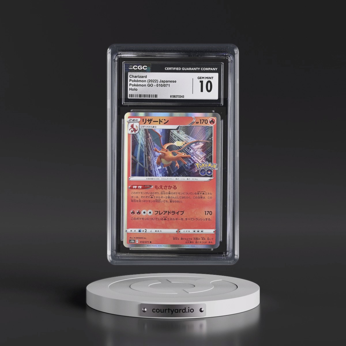 2022 Pokémon GO #010/071 Charizard - Holo (CGC 10 GEM MINT)