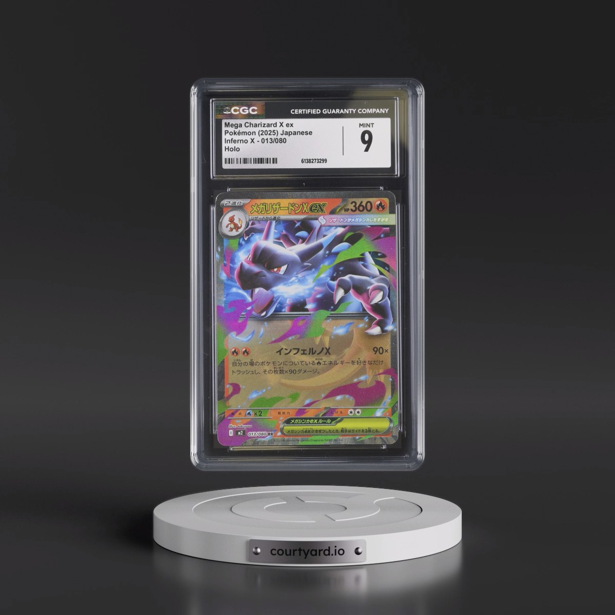 2025 Inferno X - M2 #013/080 Mega Charizard X ex - Holo (CGC 9 MINT)