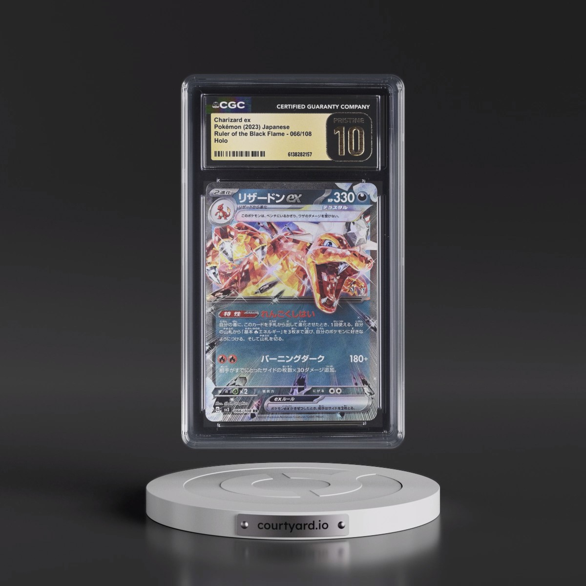 2023 Ruler of the Black Flame #066/108 Charizard ex - Holo (CGC 10 PRISTINE)