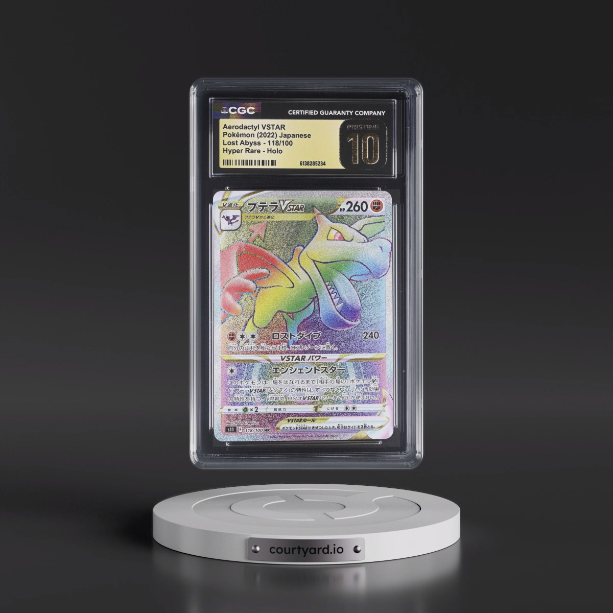 2022 Lost Abyss #118/100 Aerodactyl VSTAR - Hyper Rare Holo (CGC 10 PRISTINE)