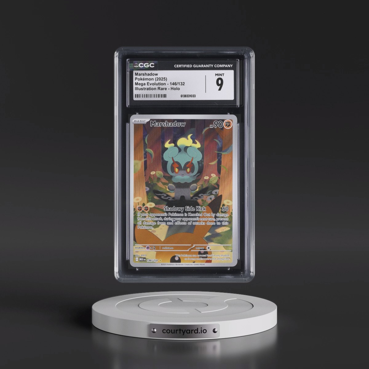 2025 Mega Evolution - MEG EN #146/132 Marshadow - Illustration Rare Holo (CGC 9 MINT)