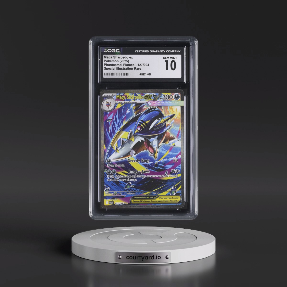 2025 Phantasmal Flames - PFL EN #127/094 Mega Sharpedo ex - Special Illustration Rare (Holo) (CGC 10 GEM MINT)