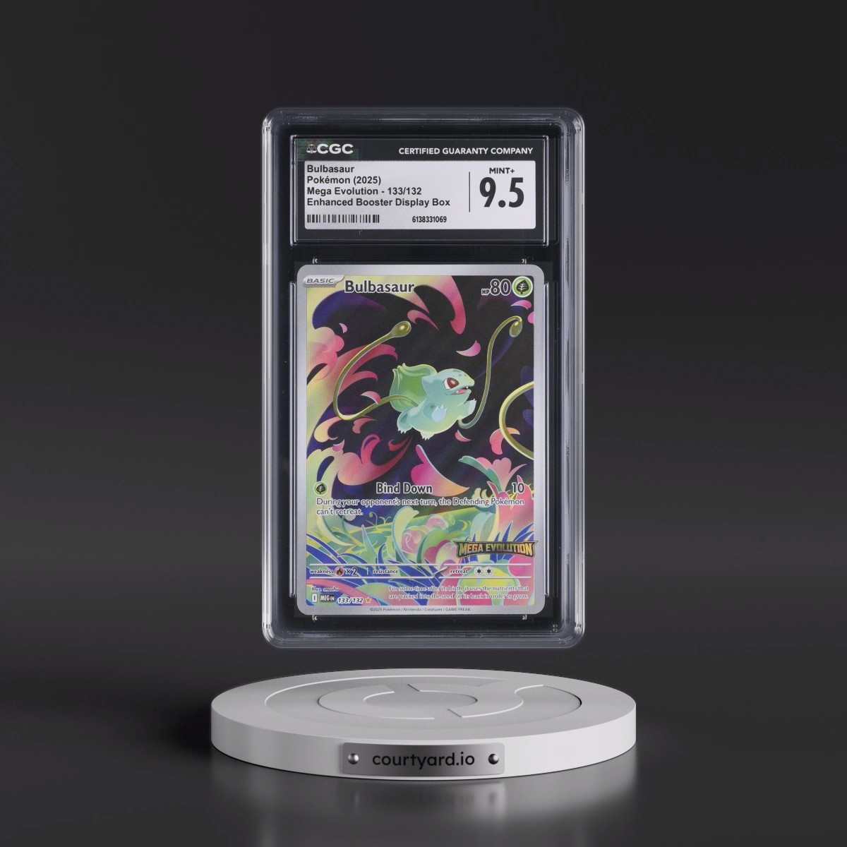 2025 Mega Evolution - MEG EN #133/132 Bulbasaur - Enhanced Booster Display Box (Mega Evolution Stamp) (CGC 9.5 MINT+)