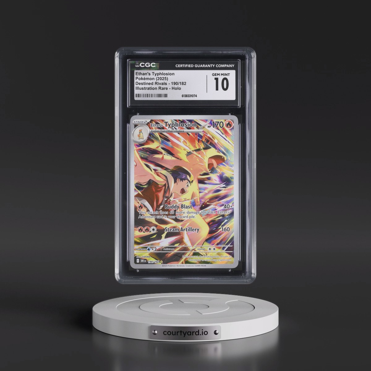 2025 Destined Rivals - DRI EN #190/182 Ethan's Typhlosion - Illustration Rare Holo (CGC 10 GEM MINT)