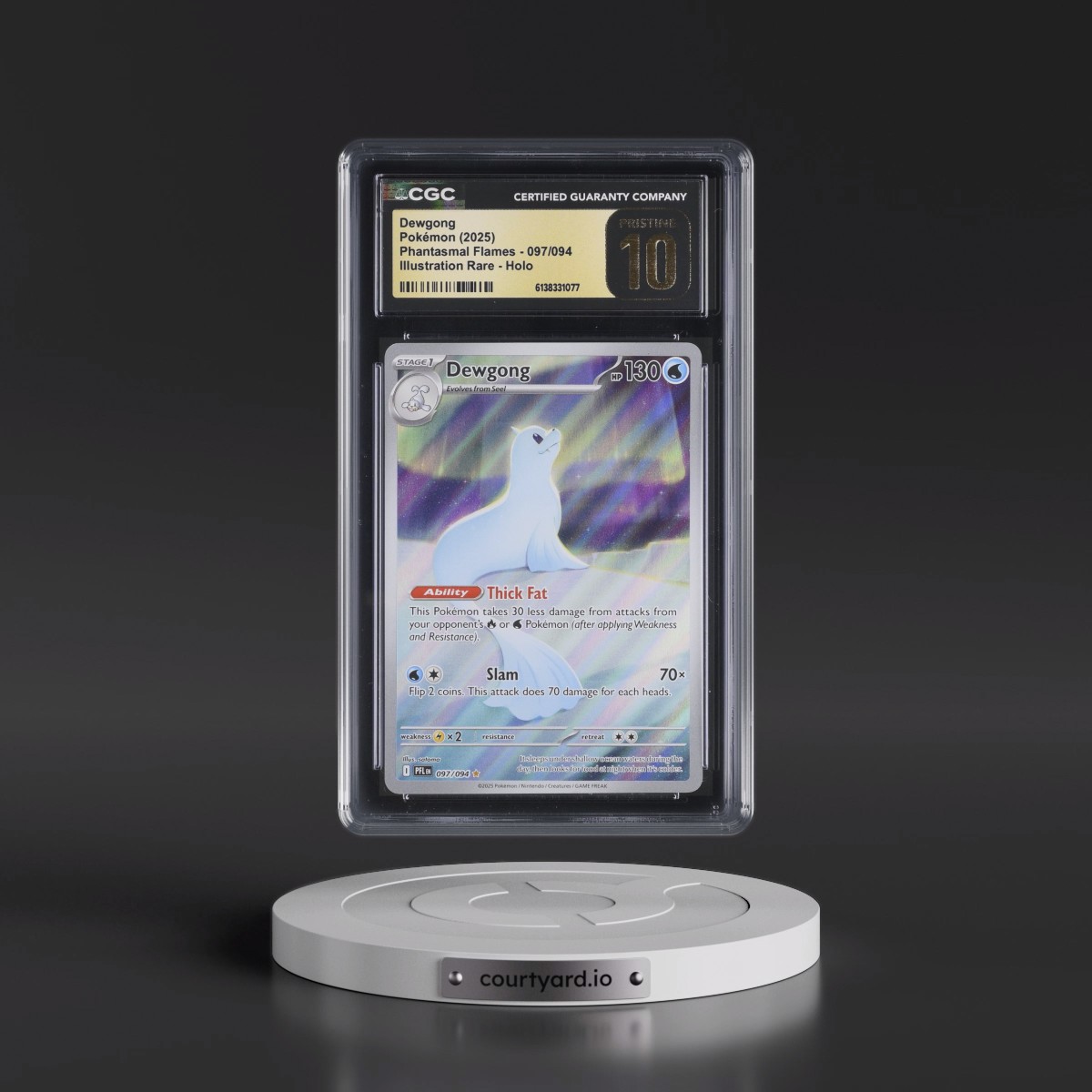 2025 Phantasmal Flames - PFL EN #097/094 Dewgong - Illustration Rare Holo (CGC 10 PRISTINE)
