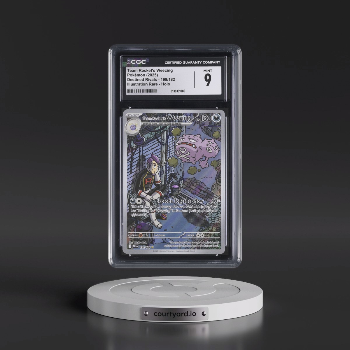 2025 Destined Rivals - DRI EN #199/182 Team Rocket's Weezing - Illustration Rare Holo (CGC 9 MINT)