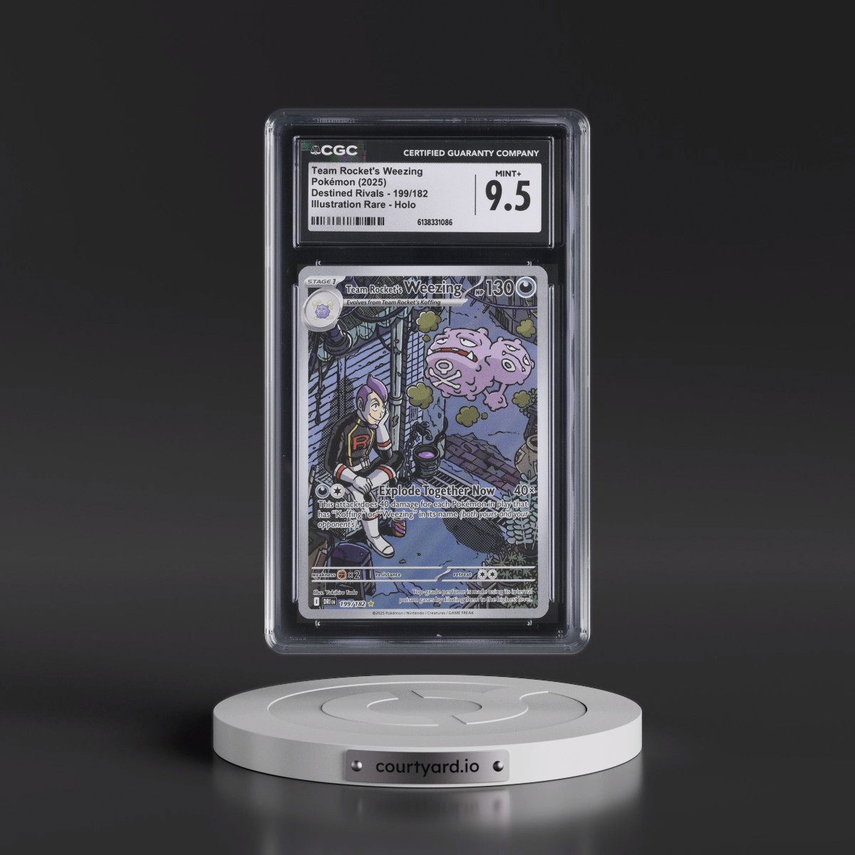 2025 Destined Rivals - DRI EN #199/182 Team Rocket's Weezing - Illustration Rare Holo (CGC 9.5 MINT+)