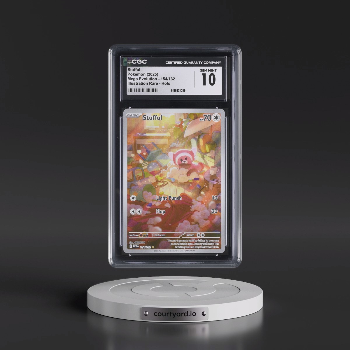 2025 Mega Evolution - MEG EN #154/132 Stufful - Illustration Rare Holo (CGC 10 GEM MINT)