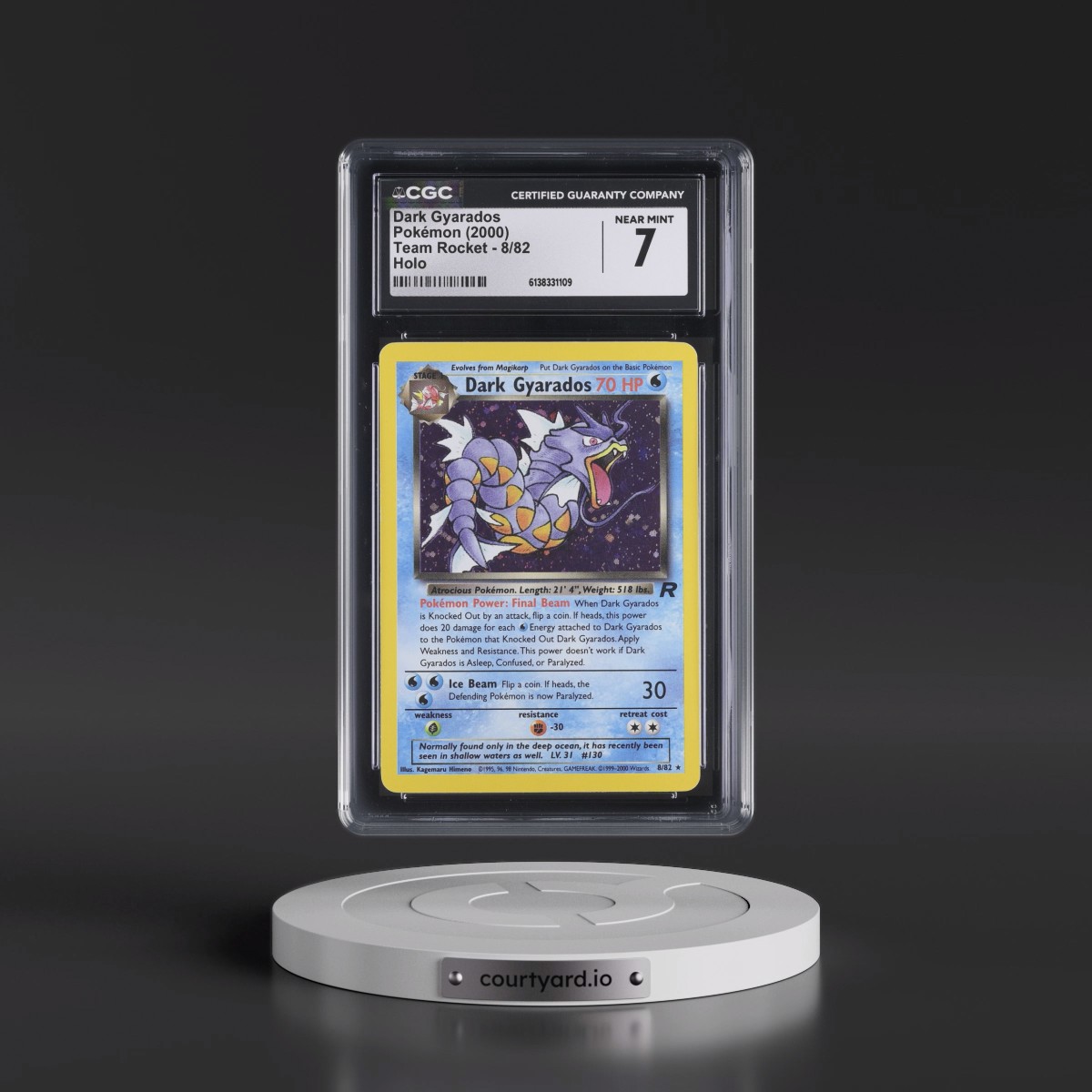 1999 Team Rocket #8/82 Dark Gyarados - Holo (CGC 7 NM)