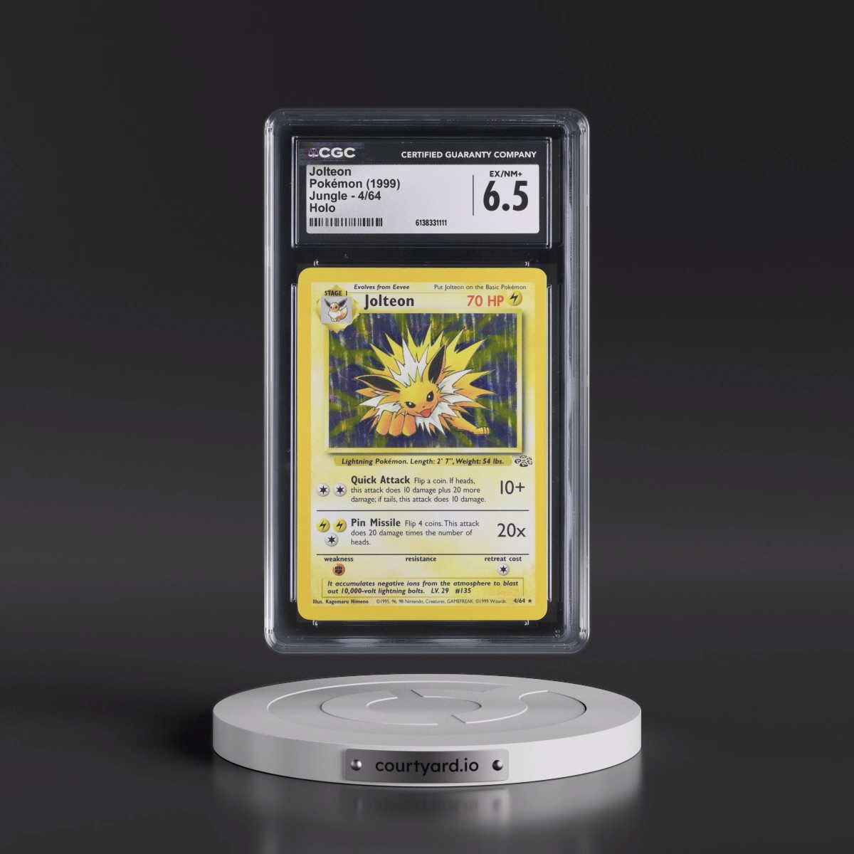 1999 Jungle #4/64 Jolteon - Holo (CGC 6.5 EX-NM+)