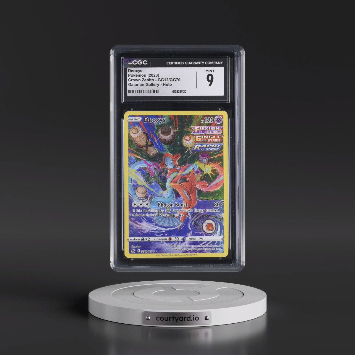 2023 Crown Zenith #GG12/GG70 Deoxys - Galarian Gallery Holo (CGC 9 MINT)