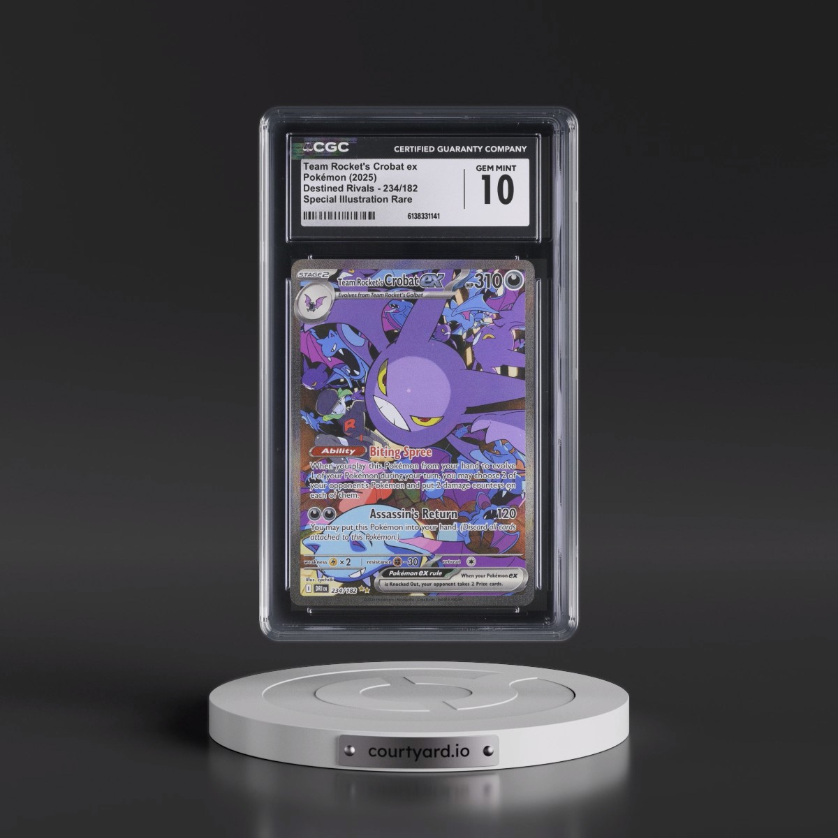 2025 Destined Rivals - DRI EN #234/182 Team Rocket's Crobat ex - Special Illustration Rare (Holo) (CGC 10 GEM MINT)