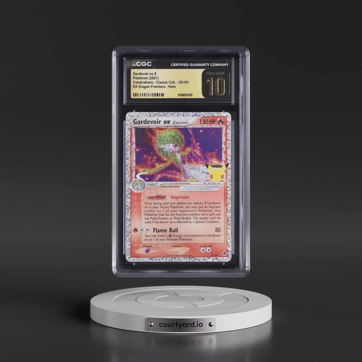 2021 Celebrations - Classic Collection #93/101 Gardevoir ex ´ - EX Dragon Frontiers Holo (CGC 10 PRISTINE)