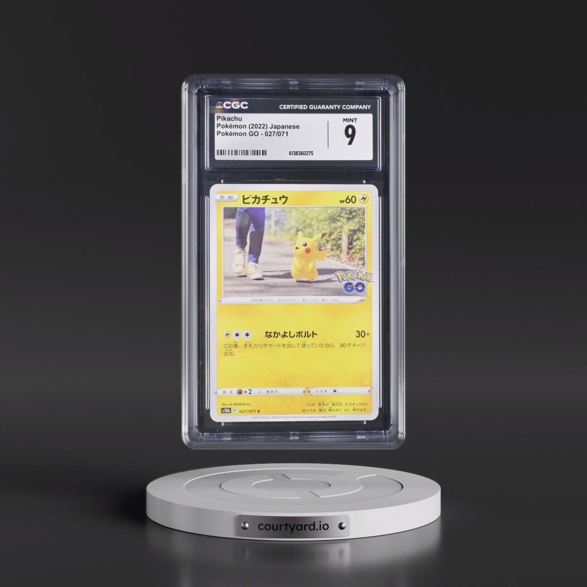 2022 Pokémon GO #027/071 Pikachu (CGC 9 MINT)