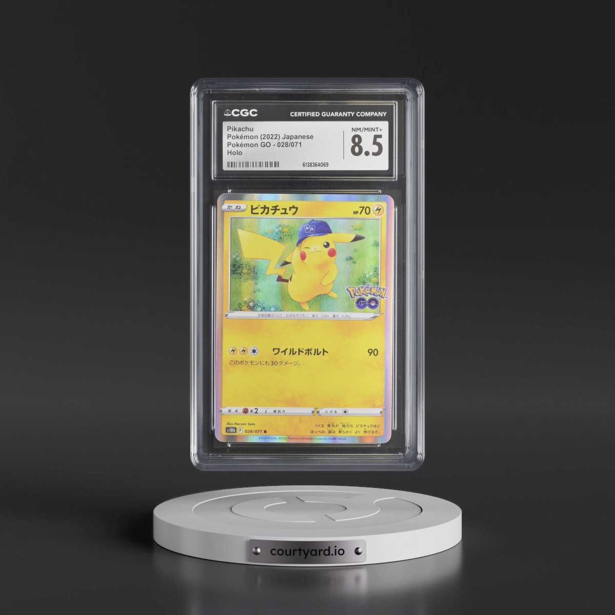 2022 Pokémon GO #028/071 Pikachu - Holo (CGC 8.5 NM-MT+)