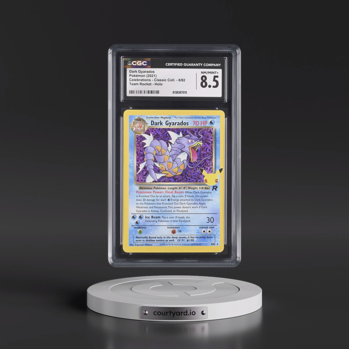 2021 Celebrations - Classic Collection #8/82 Dark Gyarados - Team Rocket Holo (CGC 8.5 NM-MT+)