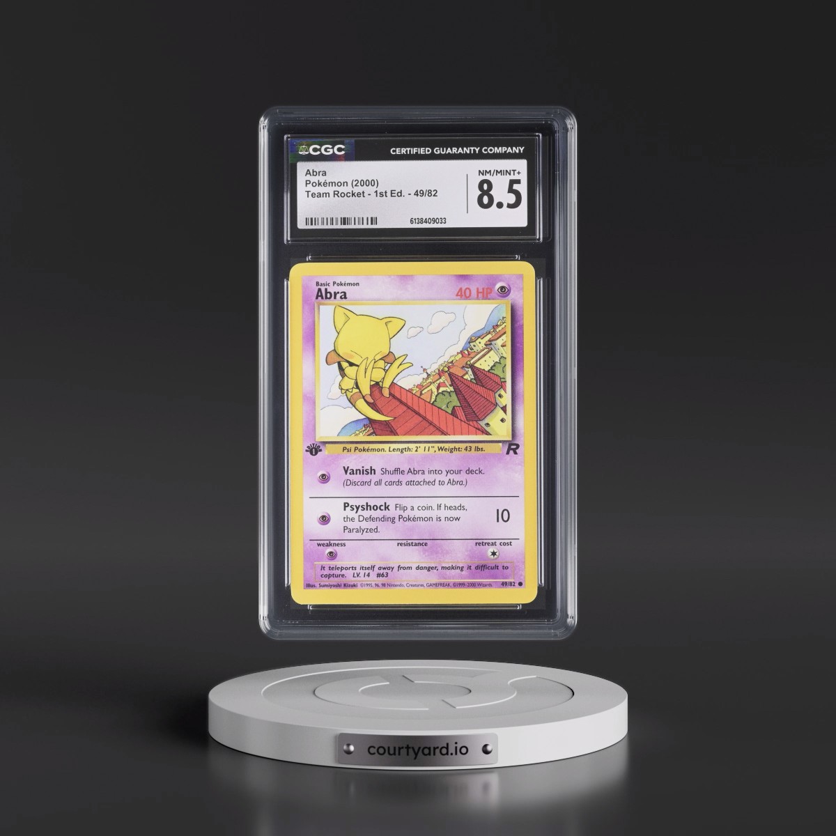2000 Team Rocket #49/82 Abra - 1st Edition 1st Edition (CGC 8.5 NM-MT+)