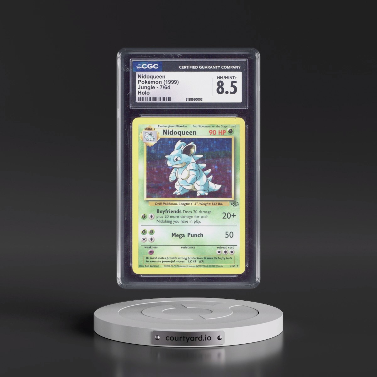 1999 Jungle #7/64 Nidoqueen - Holo (CGC 8.5 NM-MT+)