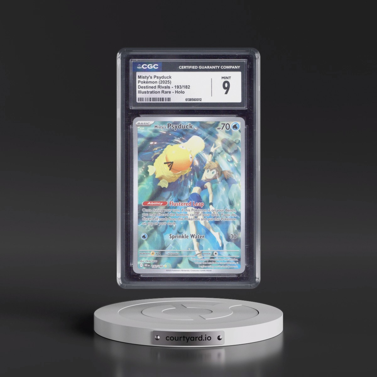 2025 Destined Rivals - DRI EN #193/182 Misty's Psyduck - Illustration Rare Holo (CGC 9 MINT)