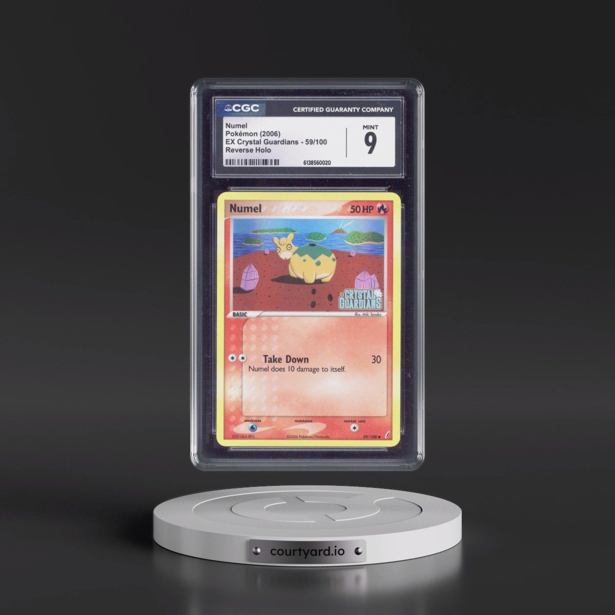 2006 EX Crystal Guardians #59/100 Numel - Reverse Holo (CGC 9 MINT)
