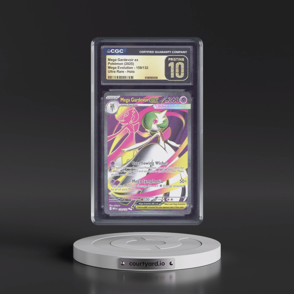 2025 Mega Evolution - MEG EN #159/132 Mega Gardevoir ex - Ultra Rare Holo (CGC 10 PRISTINE)