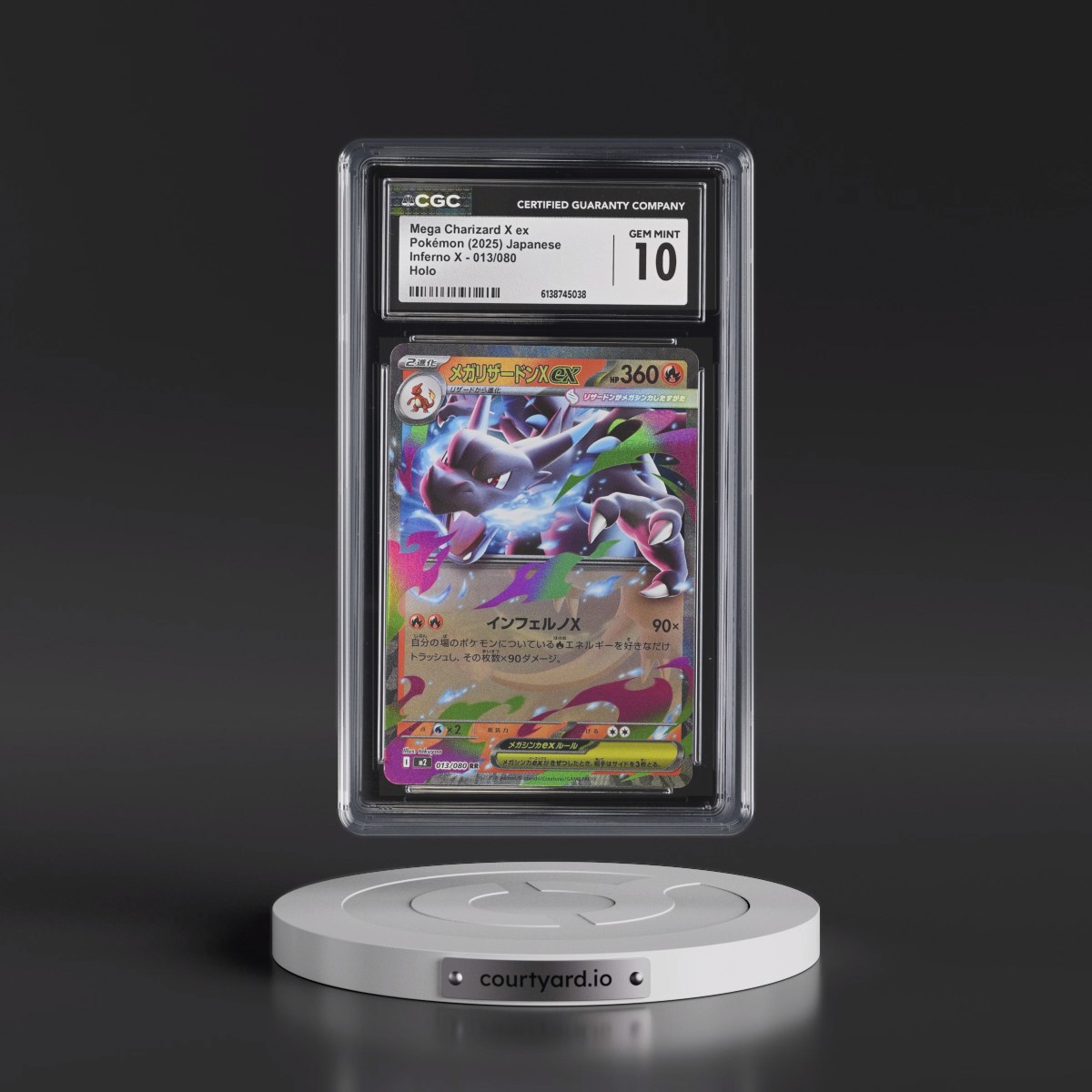 2025 Inferno X - M2 #013/080 Mega Charizard X ex - Holo (CGC 10 GEM MINT)