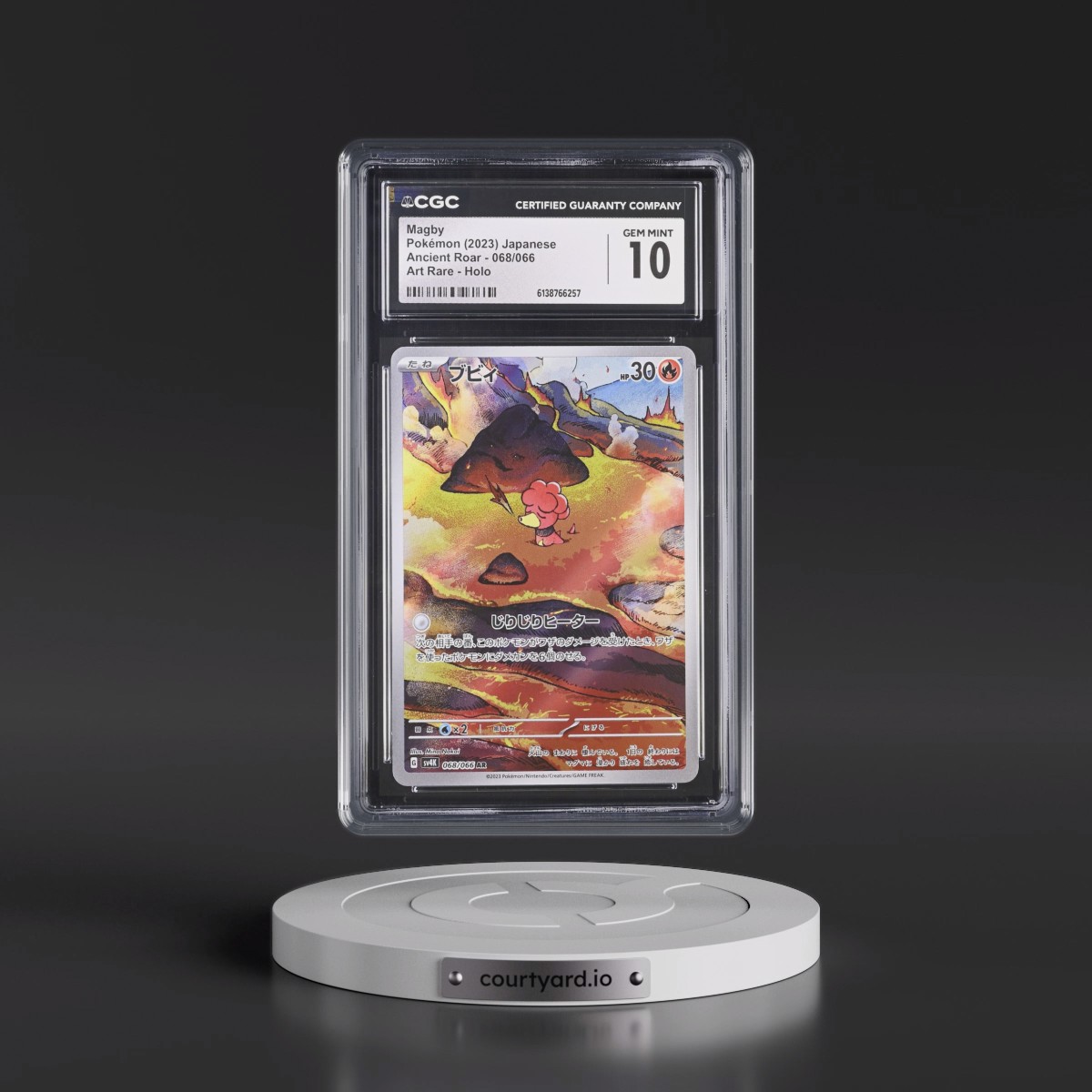 2023 Ancient Roar #068/066 Magby - Art Rare Holo (CGC 10 GEM MINT)