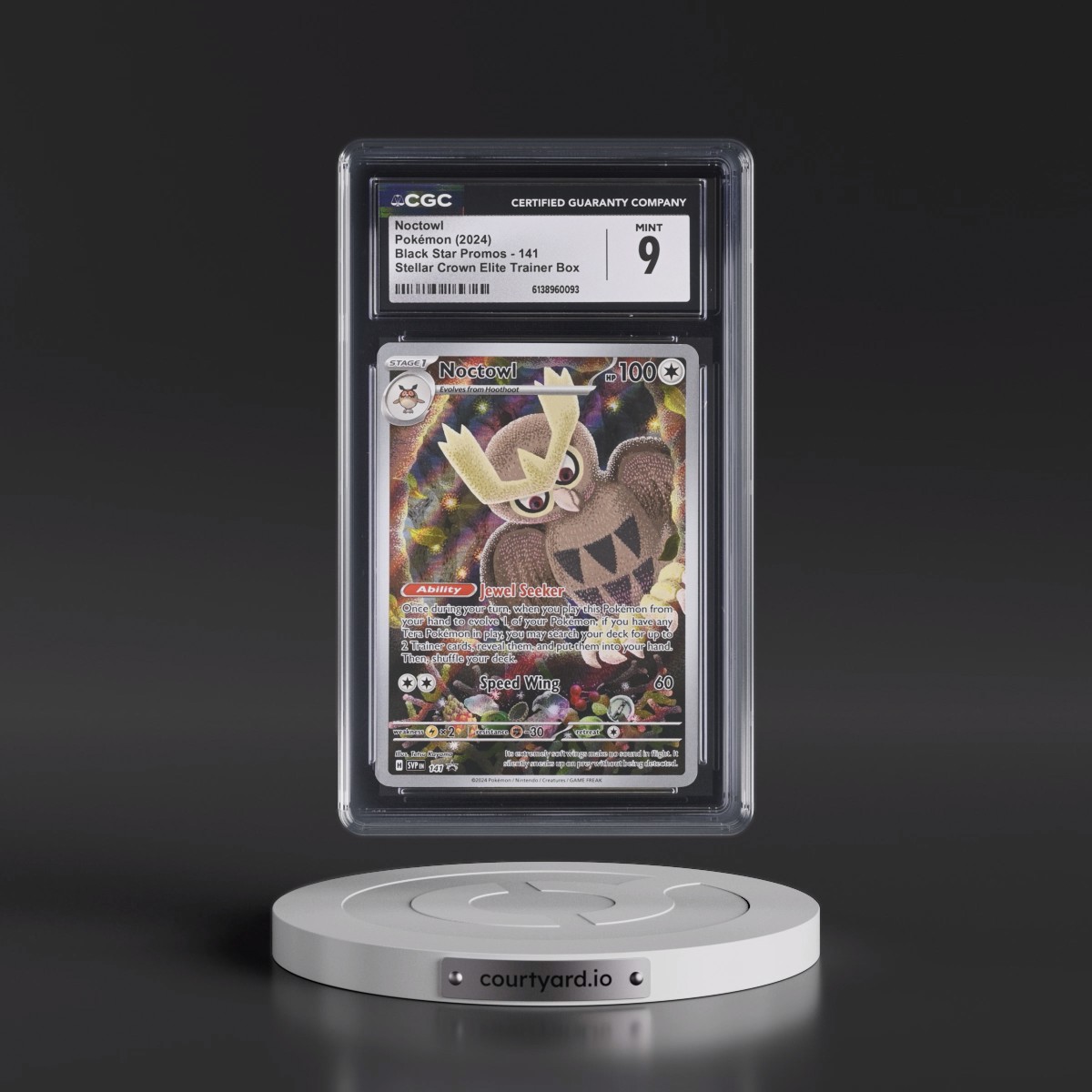 2023 Black Star Promos - Scarlet & Violet SVP EN Noctowl - Stellar Crown Elite Trainer Box (Holo) #141 CGC 9