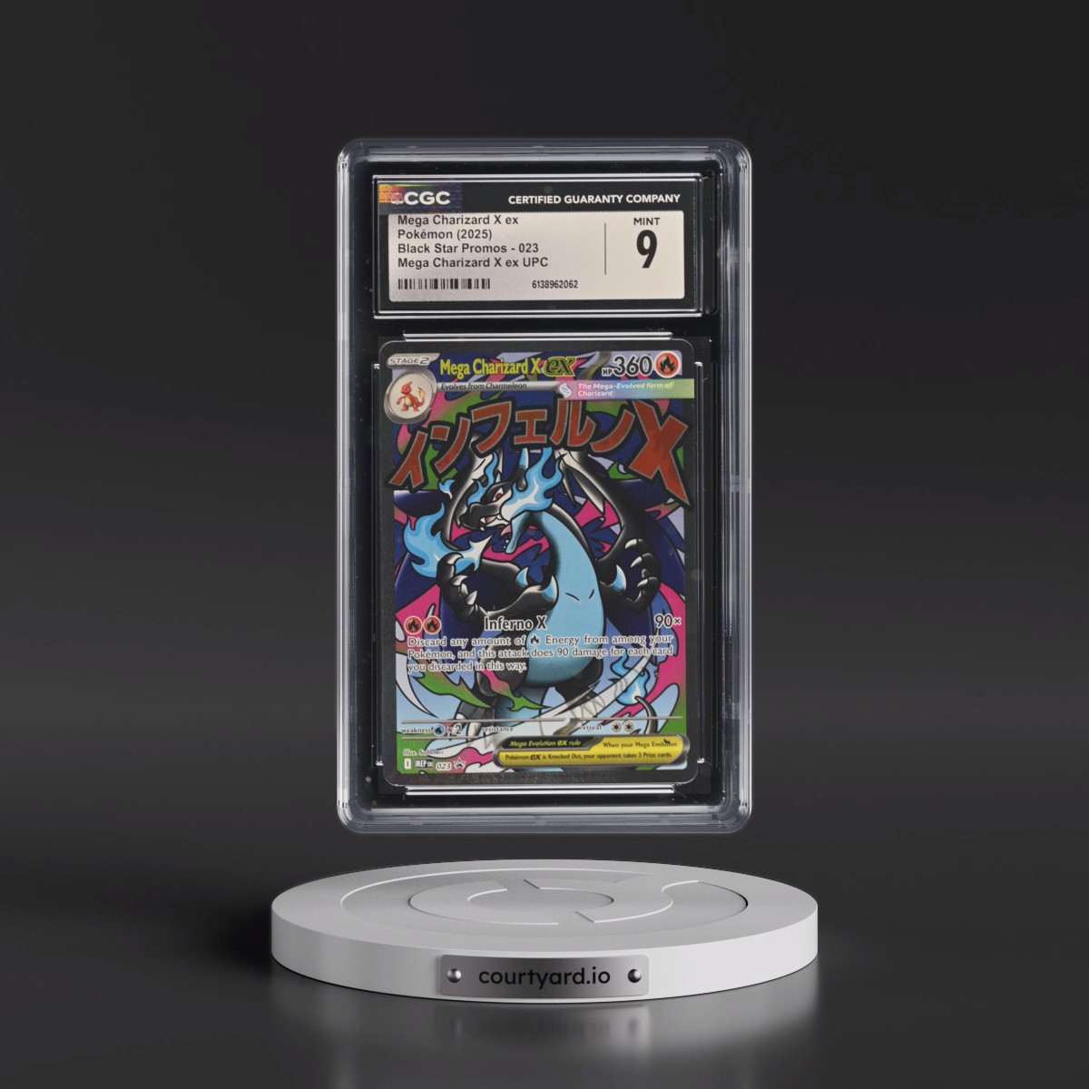2025 Black Star Promos - Mega Evolution MEP EN #023 Mega Charizard X ex - Mega Charizard X ex Ultra Premium Collection (Holo) (CGC 9 MINT)