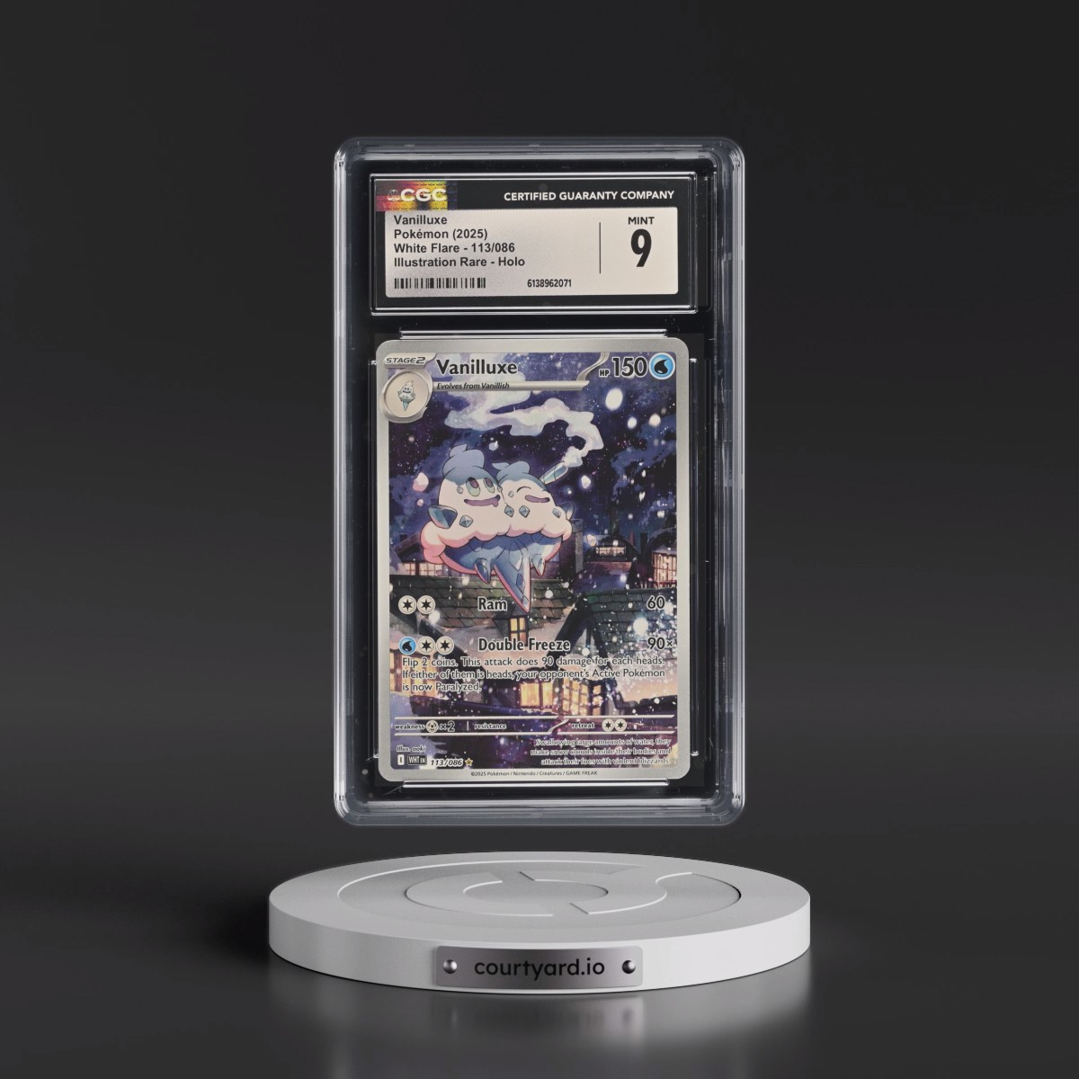 2025 White Flare - WHT EN #113/086 Vanilluxe - Illustration Rare Holo (CGC 9 MINT)