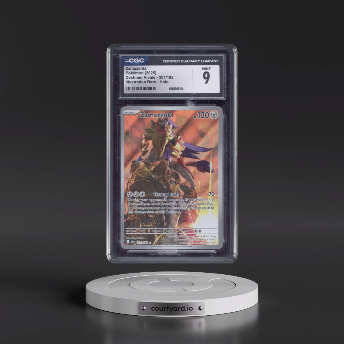 2025 Destined Rivals - DRI EN #201/182 Zamazenta - Illustration Rare Holo (CGC 9 MINT)