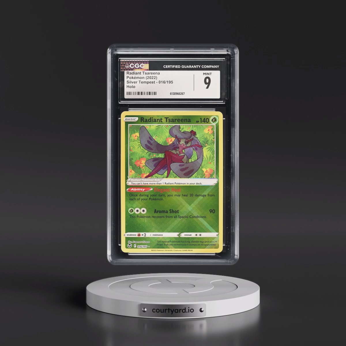 2022 Silver Tempest #016/195 Radiant Tsareena - Holo (CGC 9 MINT)