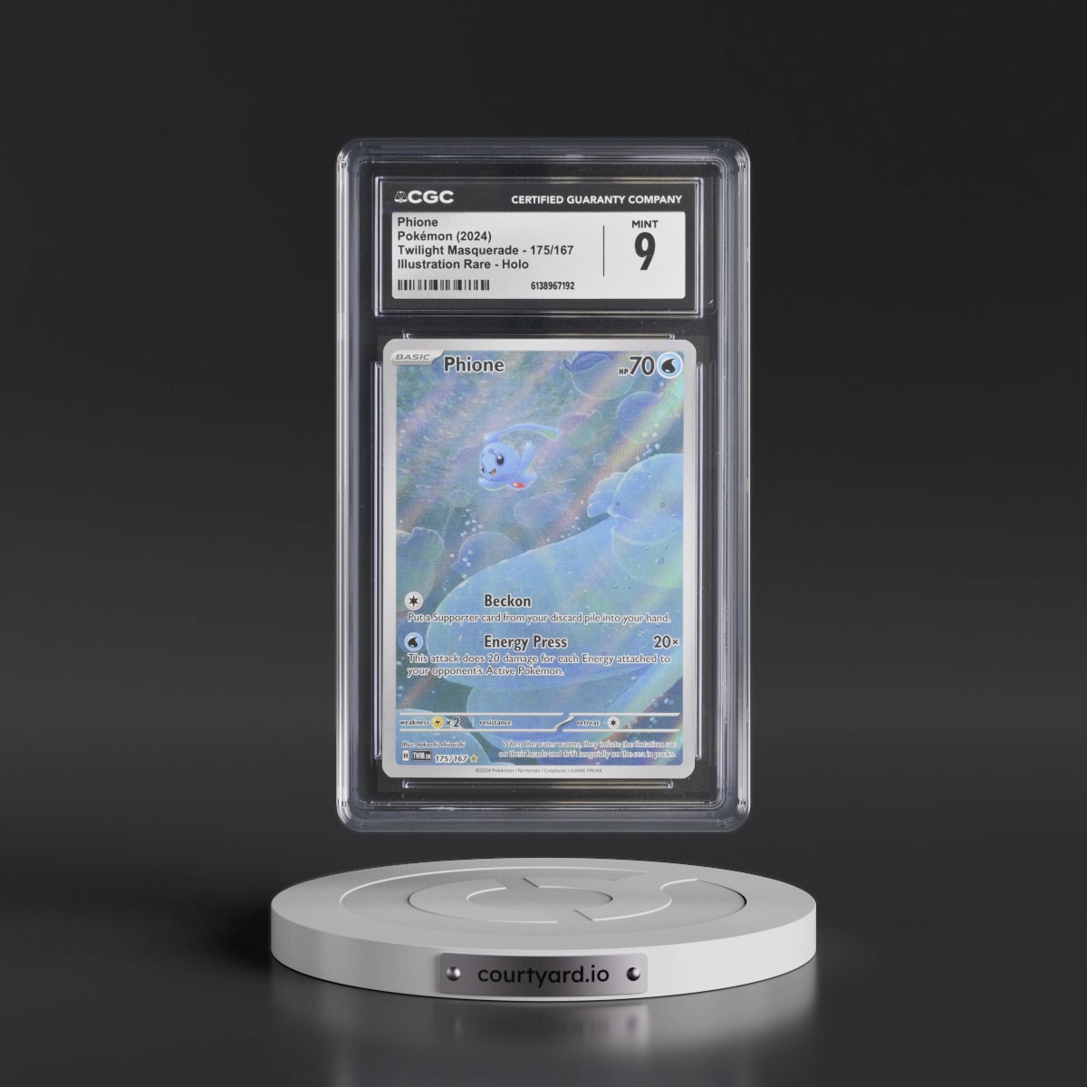 2024 Twilight Masquerade - TWM EN Phione - Illustration Rare Holo #175/167 CGC 9